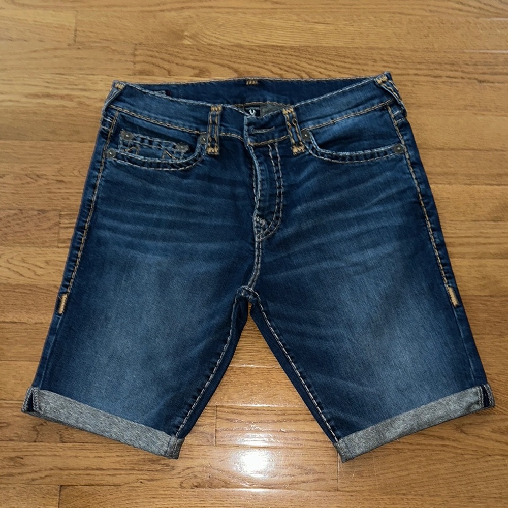 True Religion Blue Jean Shorts for Men
